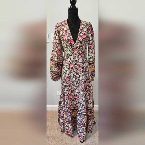 NWOT Spell + Free People XS Impala Lily Gown Maxi Dress Night Blossom MSRP $379 - Picture 12 of 17